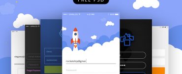 Mobile Login Screen UI Kit PSD
