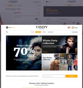 Fashion eCommerce Store Website Templates PSD