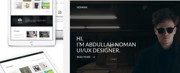 One Page Clean Portfolio Template Free PSD