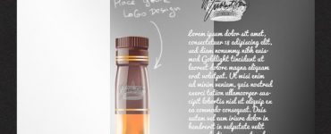 Whisky Bottle Mockup Free PSD