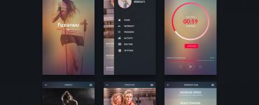 Fitness App UI Design Free PSD