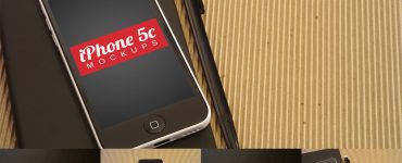 4 iPhone 5c Mockups Free PSD