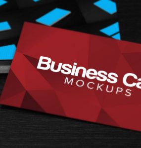 3 Business Card Mockups Free PSD