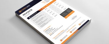 Office Invoice Design Template Free PSD