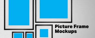 Black Photo Frame Mockups Free PSD