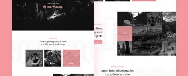 Photographer Website Template Free PSD