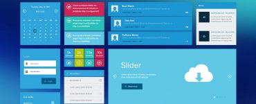 Metro Style Flat UI Kit PSD file