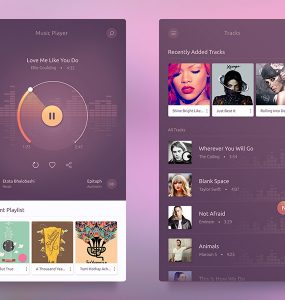 Music Player App UI Free PSD