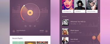 Music Player App UI Free PSD