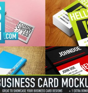 5 Professional Business Card Mockups Free PSD