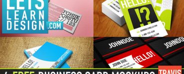 5 Professional Business Card Mockups Free PSD