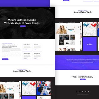Agency Landing Page Template Free PSD