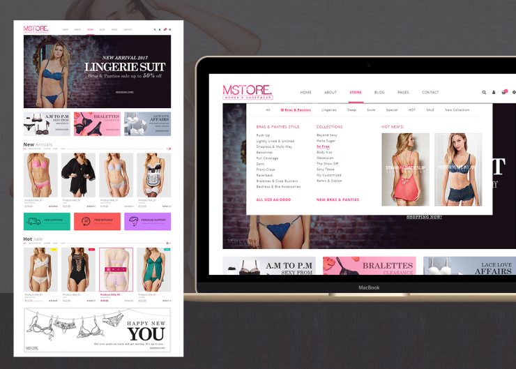 Women Fashion eCommerce Website Template Free PSD