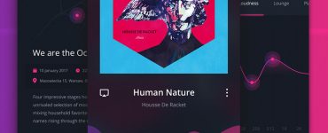 Mobile Music Application UI Free PSD