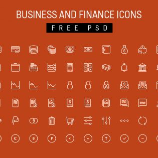 Business And Finance Icons Free PSD