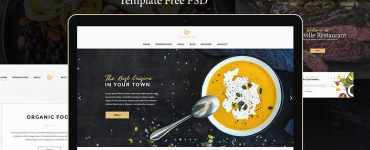 Premium Restaurant Website Template Free PSD