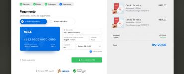 Shopping Cart Payment Screen UI PSD