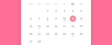 Clean Calendar Widget PSD