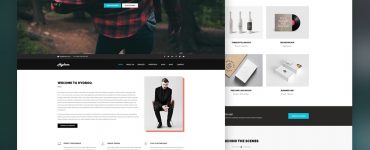 One page Agency Website Template Free PSD