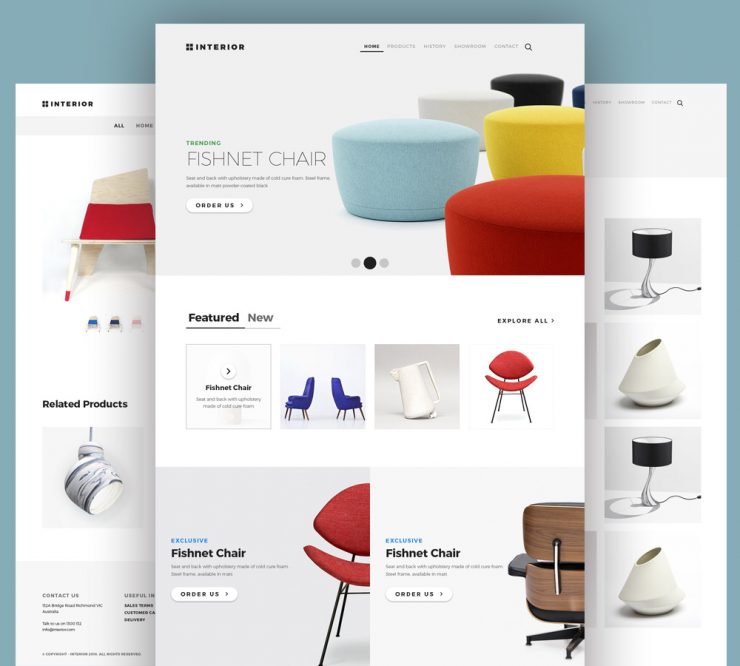Online Furniture Store Website Template PSD
