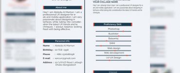 Simple Resume CV Free PSD Template