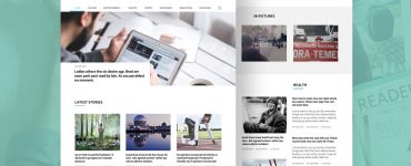 Clean Blog and Magazine Website Template PSD