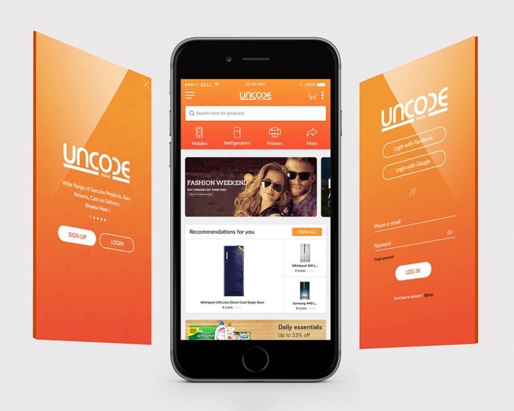 eCommerce Company Mobile App Free PSD