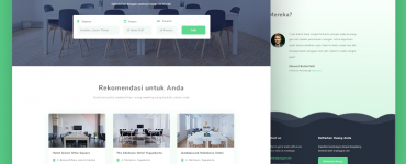 Office Meeting Room Booking Website Template PSD