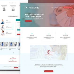 Medical Website Template Free PSD