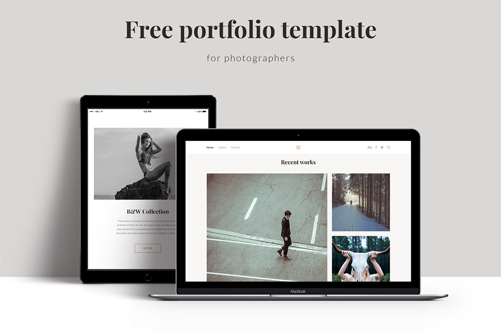 Download Photographer Portfolio Website Template Psd Download Psd