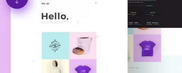 Simple Portfolio Website Template PSD