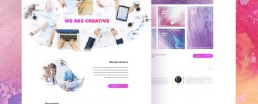 Creative Agency Website Template PSD