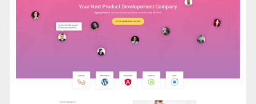 Single Page Creative Website Template PSD