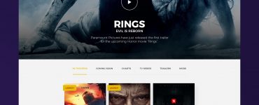 Movies Website Template Free PSD