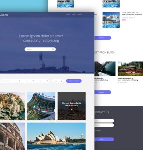 Tour and Travels Website Template Free PSD