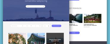 Tour and Travels Website Template Free PSD