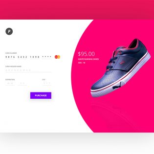 Credit Card Payment Checkout Screen PSD