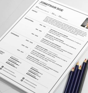 Simple Clean Resume Template PSD
