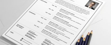 Simple Clean Resume Template PSD