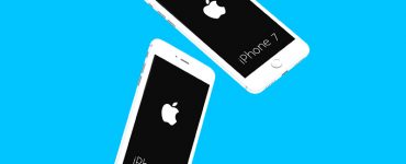 Floating White Iphone 7 Mockup Free PSD