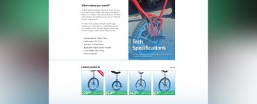 Online Bike Store Website Template Free PSD