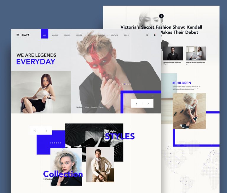 Fashion Store Website Template PSD – Download PSD