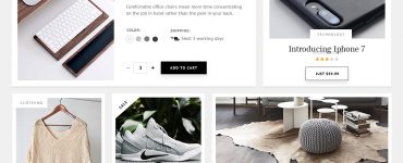 Minimalistic eCommerce UI Kit Free PSD
