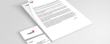 A4 paper and Business Card Mockup Free PSD