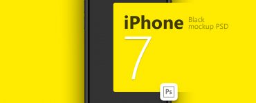 iPhone 7 Black Mockup Free PSD
