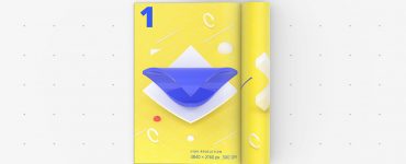 Folded Magazine Mockup Free PSD