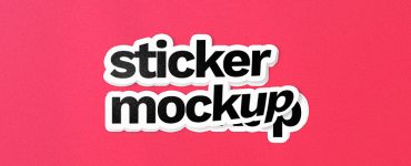 Sticker Mockup Free PSD
