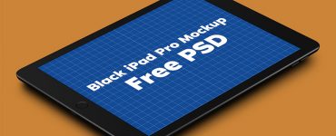 Black iPad Pro Mockup Free PSD
