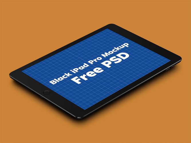 Download Black iPad Pro Mockup Free PSD - Download PSD