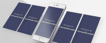 iPhone App Screens Mockup PSD